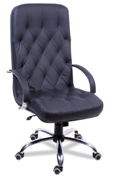 Компьютерное кресло  ПРЕМЬЕР ХРОМ (кожа) &mdash; Аэлита