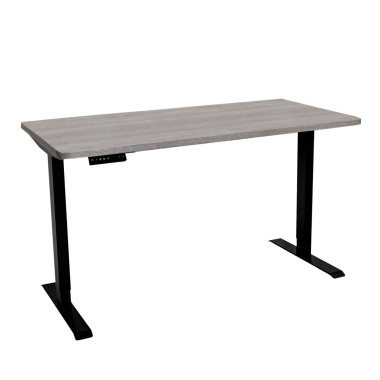 Стол с регулировкой высоты электрический LuxAlto LA-T33-2AR2 черный/дуб бежево-серый ЛДСП 135*80*2.5 &mdash; Аэлита