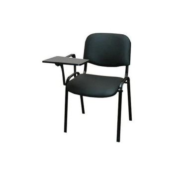 Стул ИЗО с пюпитром, кожзам черный на черном металлокаркасе WIN 16 &mdash; Аэлита