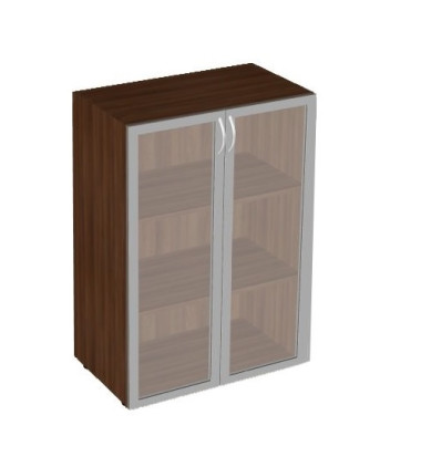 Шкаф со стеклом "сатин" в алюмин. раме 800x450x1177 &mdash; Аэлита