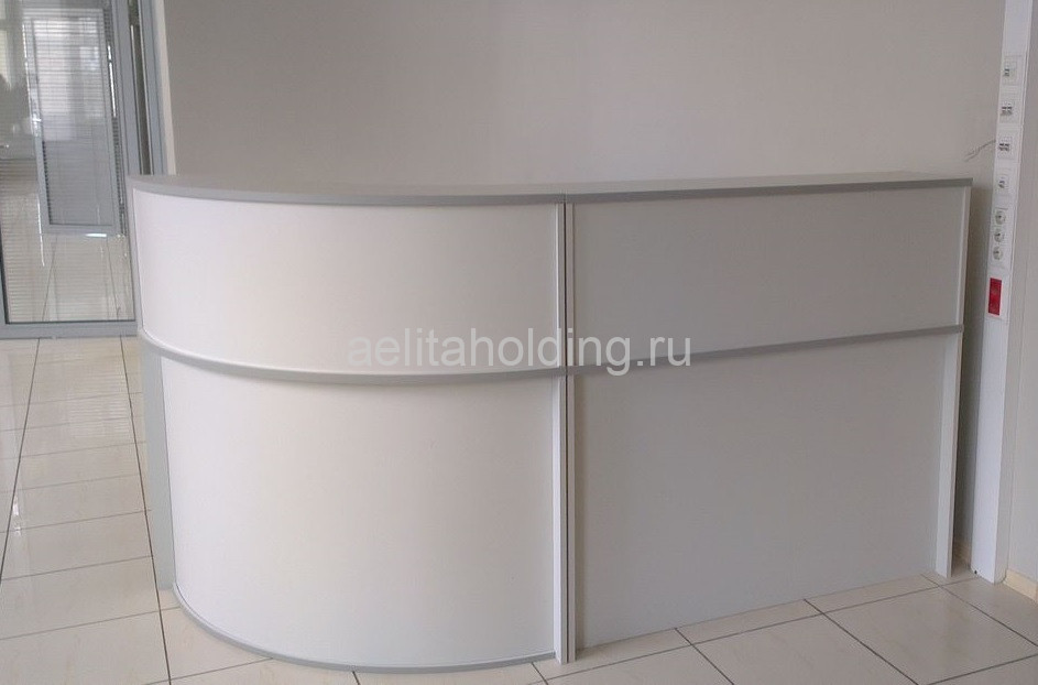 Стойка ресепшн Эдем 2100х900х1170 ПЕПЕЛ