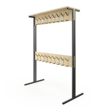 Вешалка напольная АЭЛИТА 2-сторонняя 1200*550*1600 на 18 мест &mdash; Аэлита