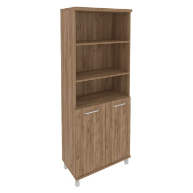 Стеллаж высокий широкий First (2 низкие двери ЛДСП) &mdash; Аэлита