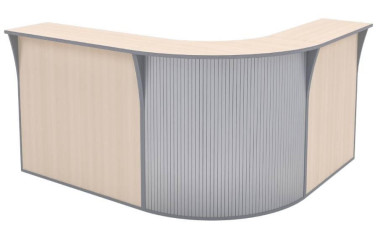 Стойка ресепшн Рива 2190х1890х1150  с роллетой  &mdash; Аэлита