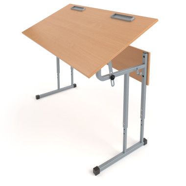 Стол ученический АЭЛИТА 2-местный регулируемый, с регул.высоты и угла наклона столешницы 0-75 градусов &mdash; Аэлита