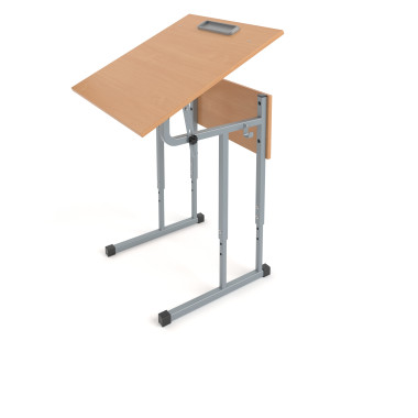 Стол ученический АЭЛИТА 1-местный регулируемый, с регул. высоты и угла наклона столешницы 0-75 градусов &mdash; Аэлита