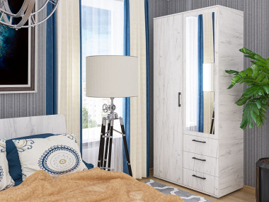 Шкаф распашной с зеркалом 2100х800х540 &mdash; Аэлита